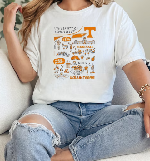 Tennessee Volunteers Vive La Fete Impressions Artwork  Classic Womens T-shirt