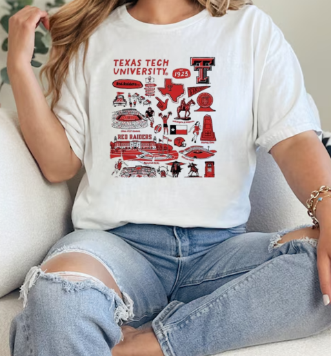 Texas Tech Red Raiders Vive La Fete Impressions Artwork  Classic Womens T-shirt