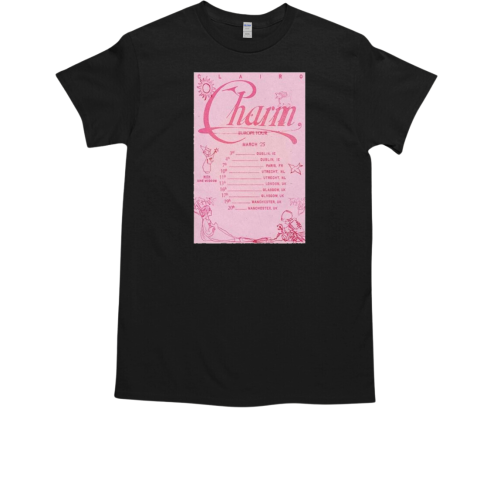 Clairo Charm Europe Tour March 2025 Poster T-Shirt