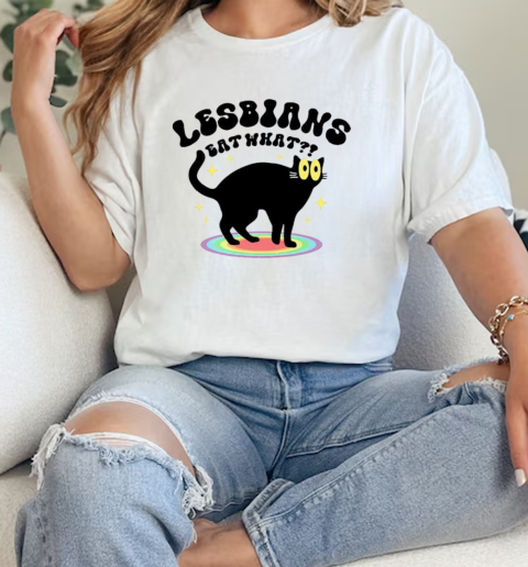 Lesbians eat what black cat vintage  Classic Womens T-shirt