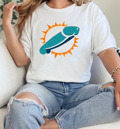 Miami Dolphins dick logo parody  Classic Womens T-shirt