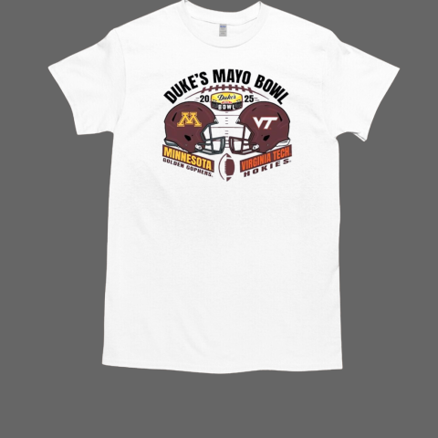 Minnesota Golden Gophers vs Virginia Tech Hokies Duke's Mayo Bowl 2025 T-Shirt