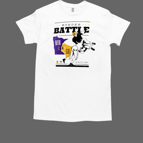 Minnesota Vikings vs Green Bay Packers Battle Border since 1961 T-Shirt