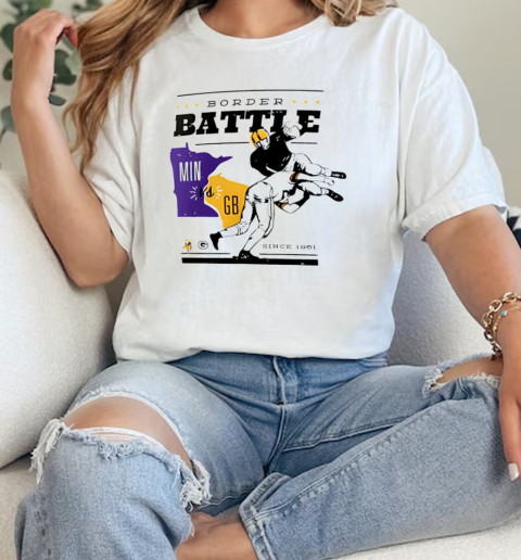 Minnesota Vikings vs Green Bay Packers Battle Border since 1961  Classic Womens T-shirt