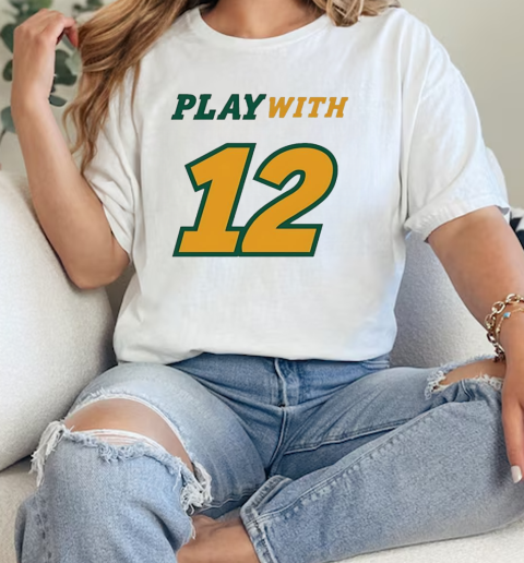 North Dakota State Bison play with 12  Classic Womens T-shirt