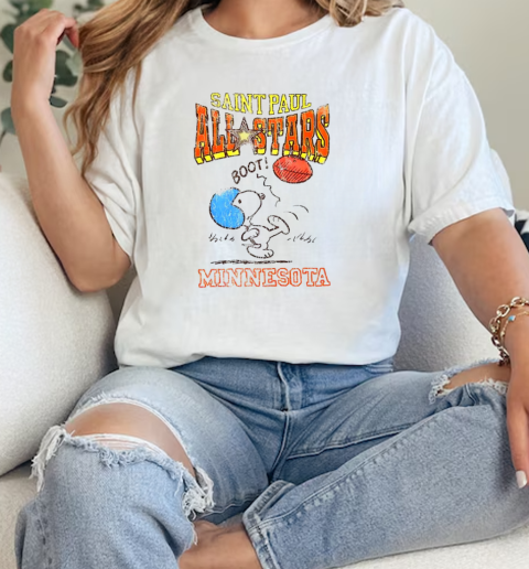 Peanuts Snoopy All Stars Minnesota vintage  Classic Womens T-shirt