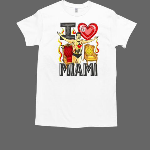 The Dan Lebatard Show Dan Speedo color I love Miami T-Shirt