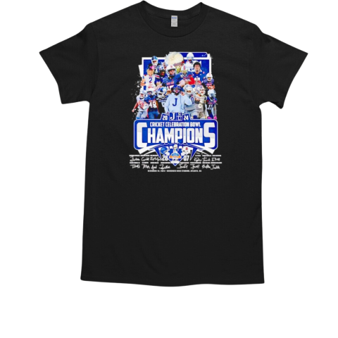 2024 Cricket Celebration Bowl Champions signatures T-Shirt