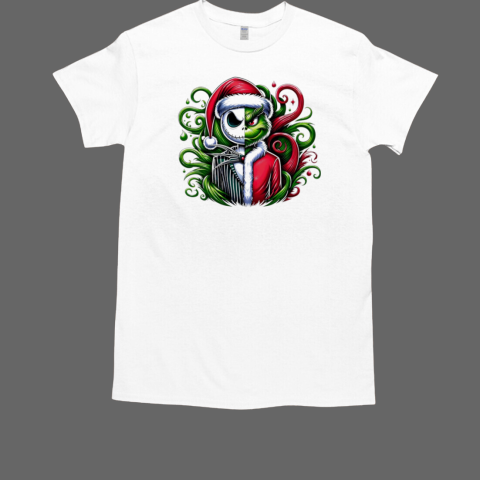 Ack Grin Mash Up with santa hat Merry Christmas T-Shirt