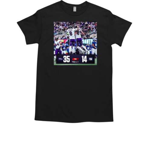 Baltimore Ravens vs. New York Giants 2024 Week 15 Victory Score 35 14 T-Shirt