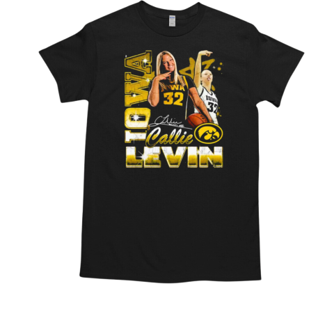 Callie Levin Iowa Hawkeyes Basketball signature graphic T-Shirt