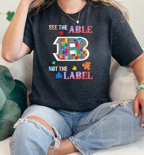 Cincinnati Bengals Autism Awareness See The Able Not The Label 2024  Classic Womens T-shirt