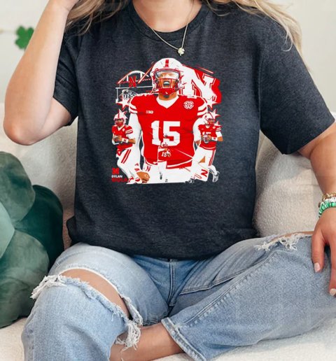 Dylan Raiola Nebraska Cornhuskers football poster graphic  Classic Womens T-shirt