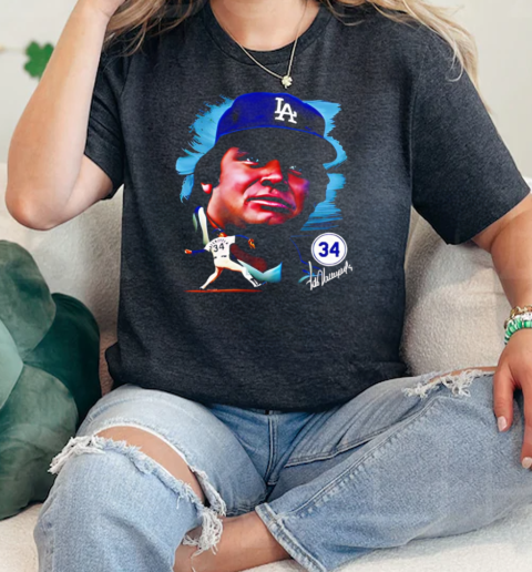 Fernando Valenzuela Los Angeles Dodgers portrait vintage  Classic Womens T-shirt