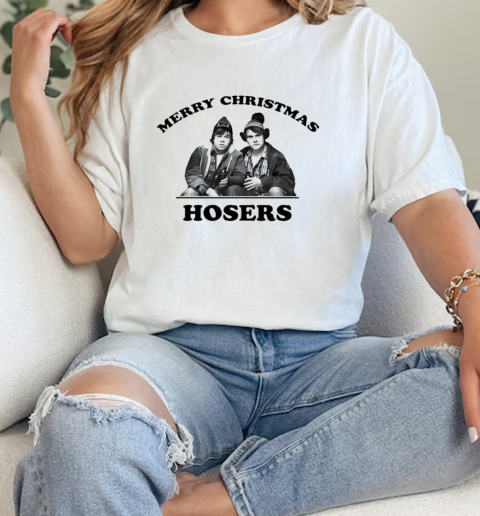 Merry Christmas hosers  Classic Womens T-shirt