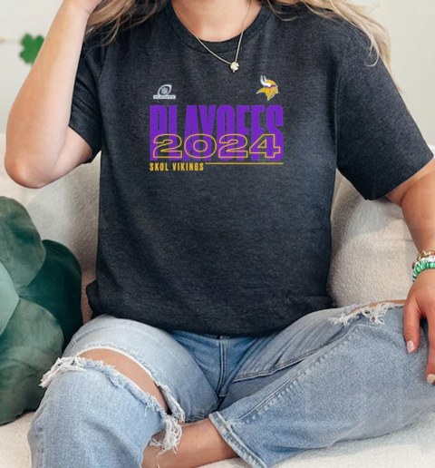 Minnesota Vikings 2024 NFL Playoffs  Classic Womens T-shirt