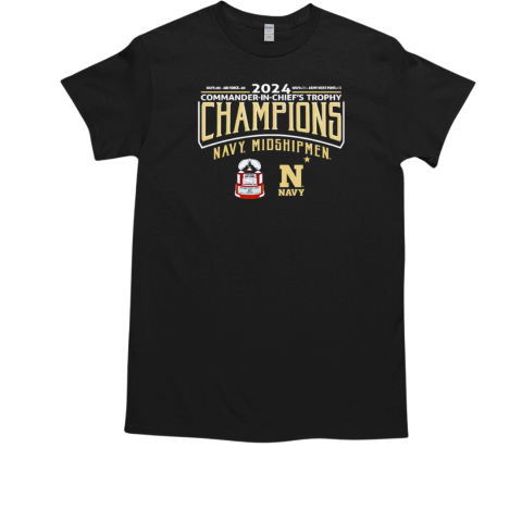 Navy Midshipmen 2024 Commander In Chief's Trophy Champions score T-Shirt