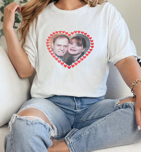 Niles and Daphne Frasier heart  Classic Womens T-shirt