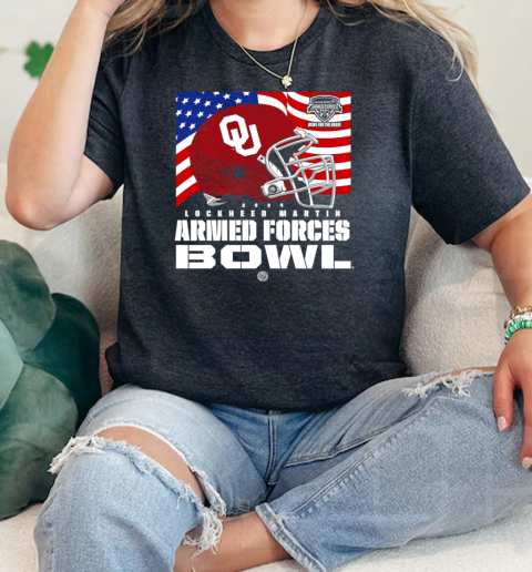 Oklahoma Sooners Lockheed Martin Armed Forces bowl 2024 USA flag  Classic Womens T-shirt