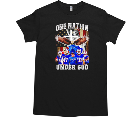 One nation under God Buffalo Bills mascot players and coach T-Shirt