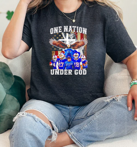 One nation under God Buffalo Bills mascot players and coach  Classic Womens T-shirt