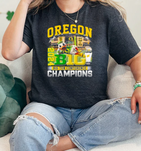 Oregon Ducks 2024 Big Ten Conference Champions Undefeated 13 0  Classic Womens T-shirt