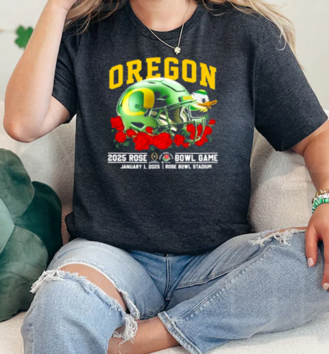 Oregon Ducks Rose Bowl 2025 January 1st Helmet  Classic Womens T-shirt