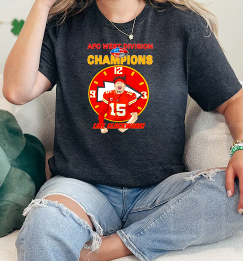 Patrick Mahomes AFC West Champions like clockwork graphic  Classic Womens T-shirt