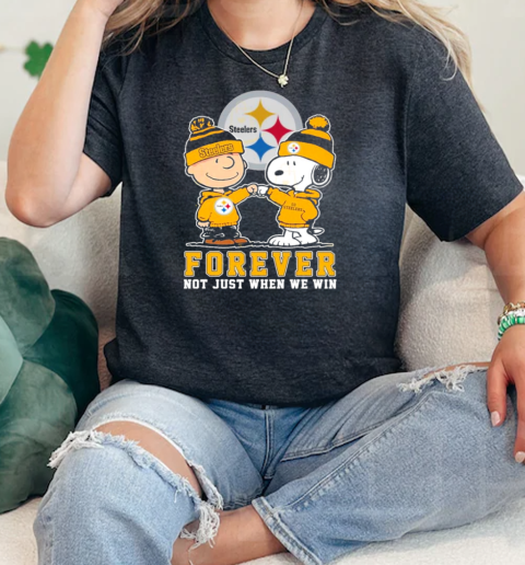 Pittsburgh Steelers x Snoopy Forever Not Just When We Win  Classic Womens T-shirt