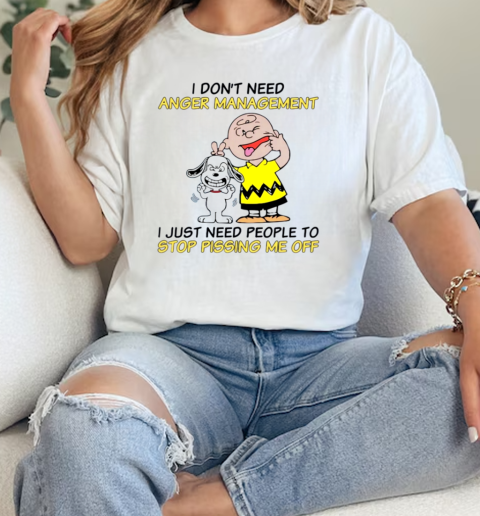 Snoopy I Dont Need Anger Management  Classic Womens T-shirt