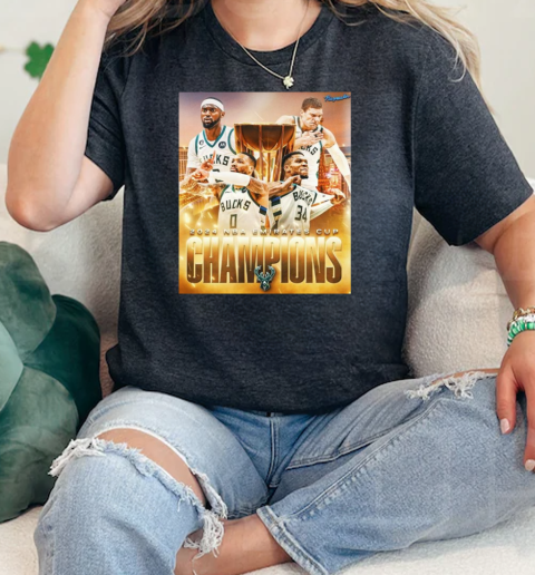 The Milwaukee Bucks Defeat The Oklahoma City Thunder To Win The 2024 NBA Cup Championship  Classic Womens T-shirt