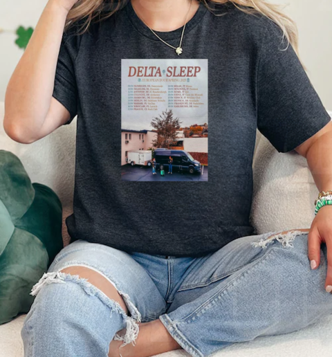 Delta Sleep Europe Tour Spring 2025 Poster Tour  Classic Womens T-shirt