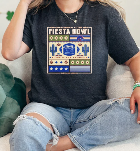 2024 CFP Vrbo Fiesta Bowl Boise State Block Party  Classic Womens T-shirt