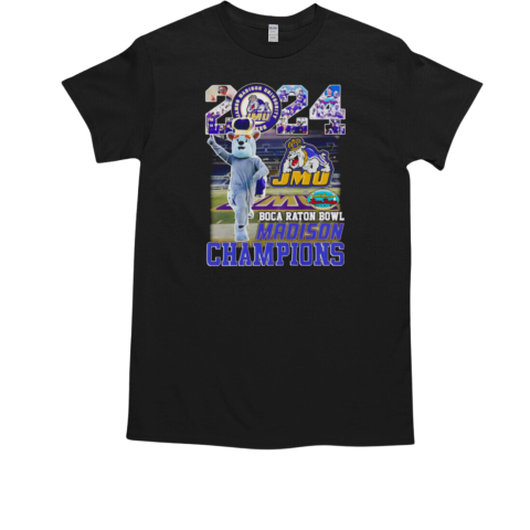 2024 Boca Raton Bowl Champions James Madison Dukes mascot T-Shirt