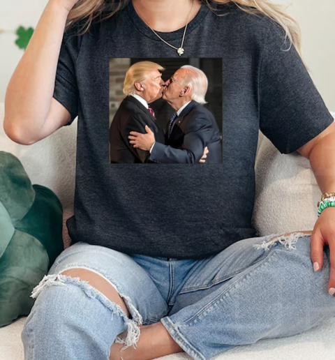 Trump And Biden Kissing  Classic Womens T-shirt