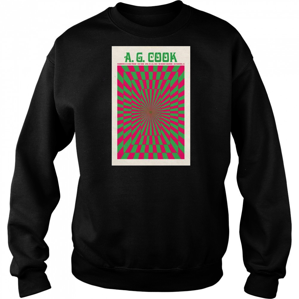 A. G. Cook Regency Ballroom, San Francisco, CA Apr 24 & 25 2025 Tour t-shirt Hoodie