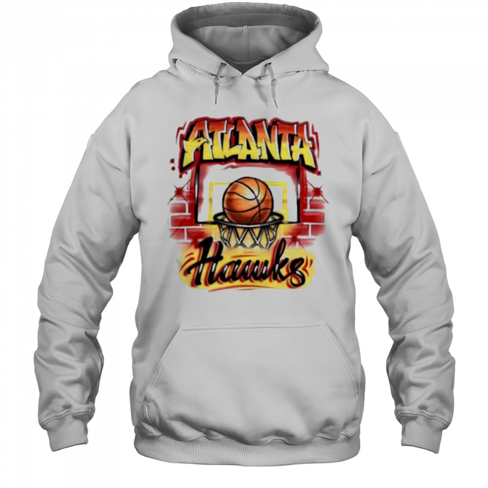 Atlanta Hawks Basketball Wall Painting T Shirt Hoodie
