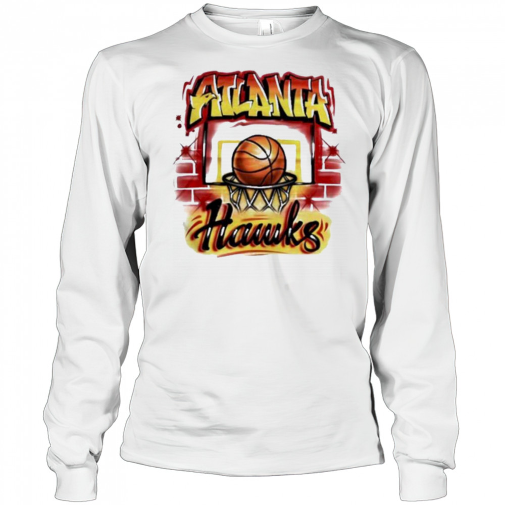 Atlanta Hawks Basketball Wall Painting T Shirt Long Sleeved