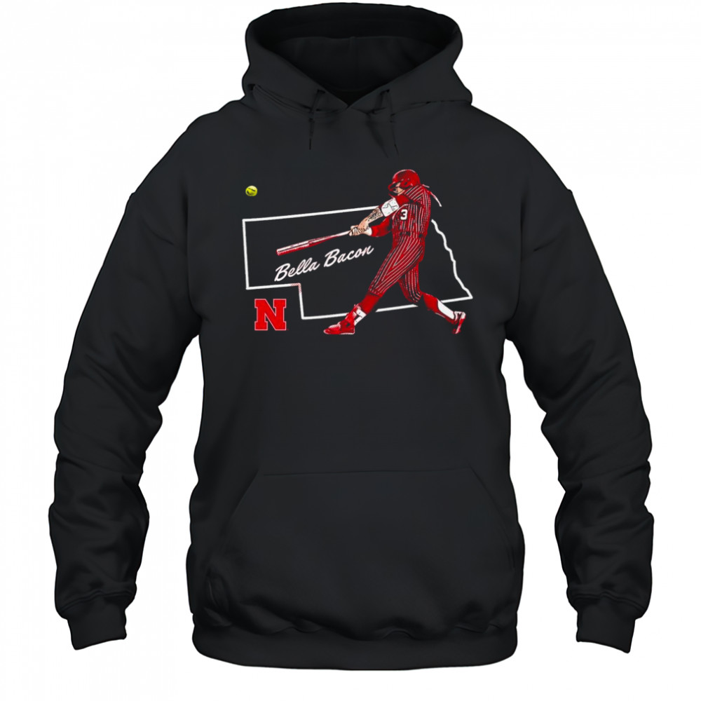Bella Bacon Hometown Hero Nebraska Cornhuskers softball NCAA Division I 2025 t-shirt Hoodie