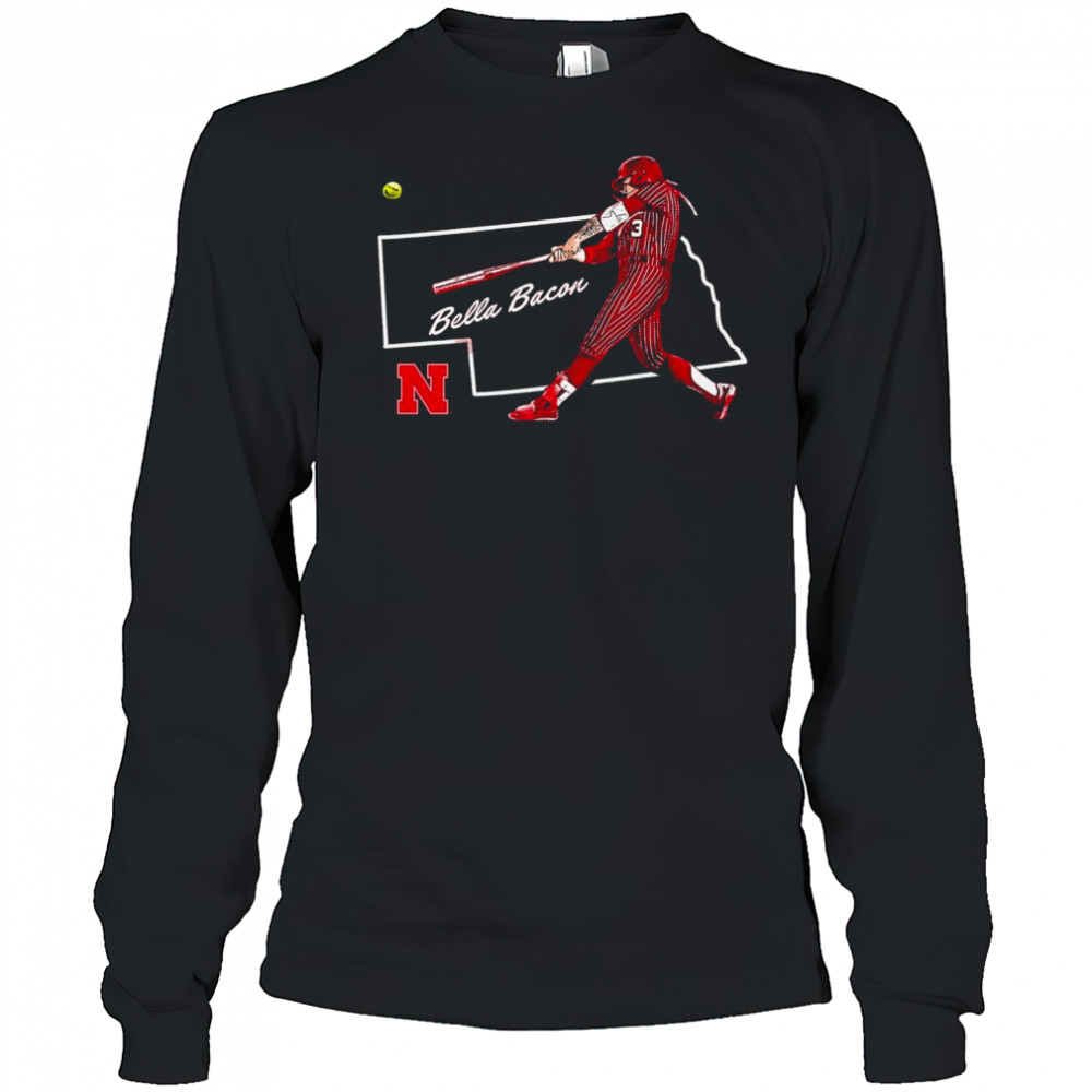 Bella Bacon Hometown Hero Nebraska Cornhuskers softball NCAA Division I 2025 t-shirt Long Sleeved