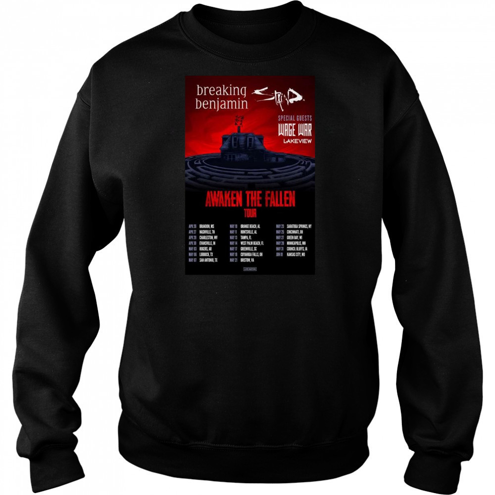 Breaking Benjamin With Staind & Wage War Tour 2025 Shirt Hoodie