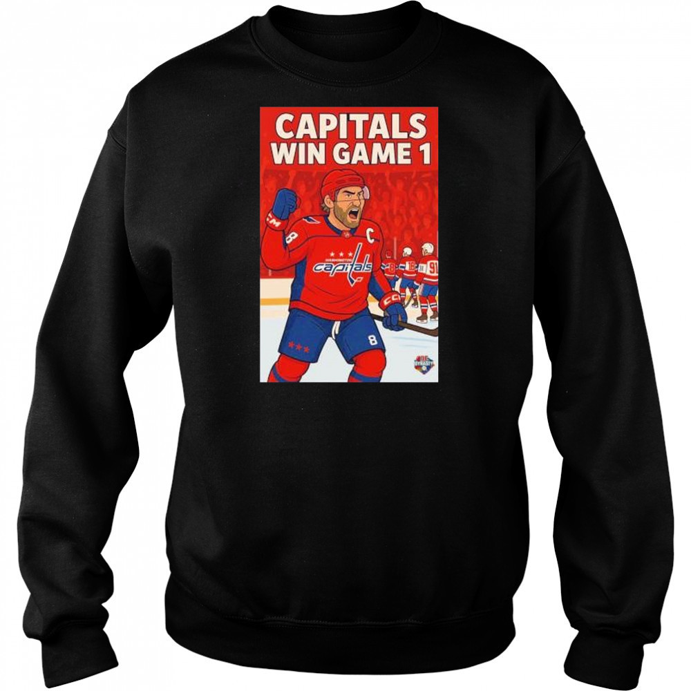 Capitals win game 1 Alexander Ovechkin Washington Capitals cartoon shirt Hoodie