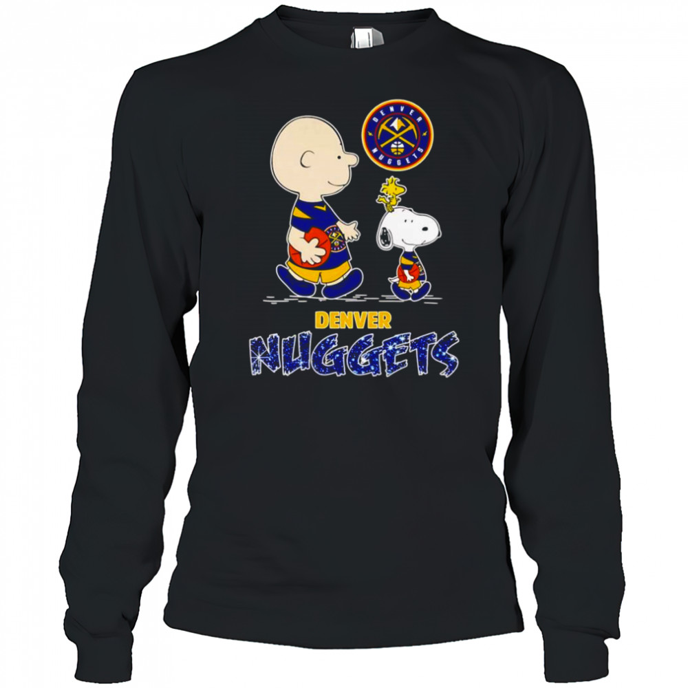 Charlie and Snoopy Denver Nuggets shirt Long Sleeved