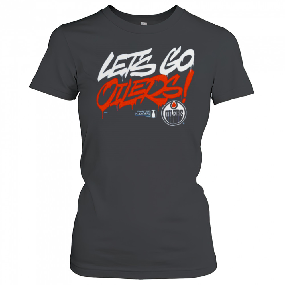 Edmonton Oilers Let’s Go Oilers 2025 Stanley Cup Playoffs Slogan T Shirts Women's T-shirt