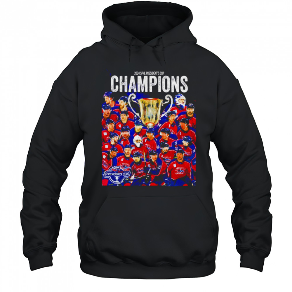 Evansville Thunderbolts 2025 SPHL President’s Cup Champions poster shirt Hoodie