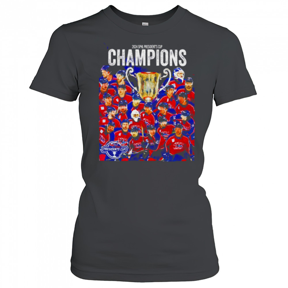 Evansville Thunderbolts 2025 SPHL President’s Cup Champions poster shirt Women's T-shirt