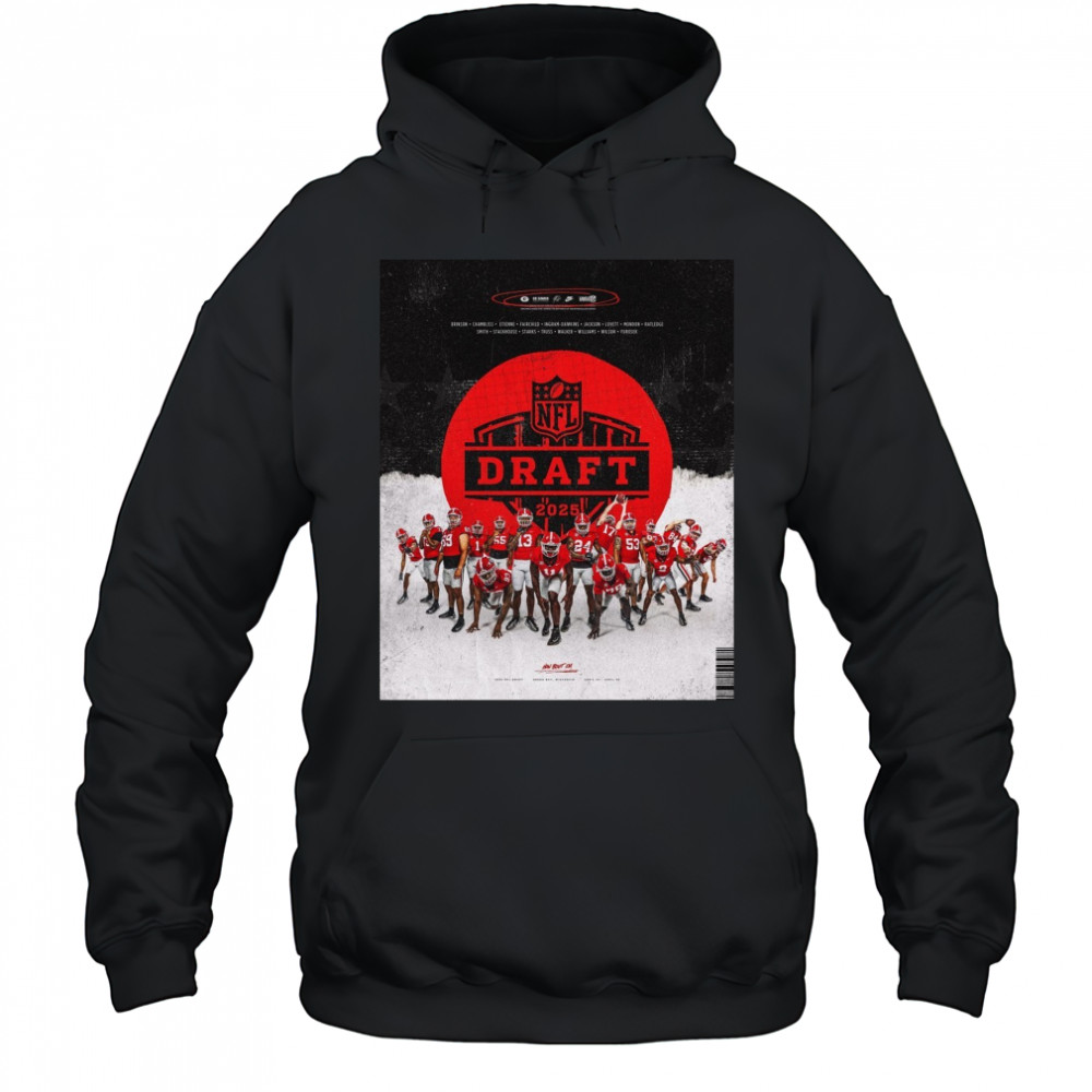 Georgia Bulldogs football NFL Draft 2025 Brinson Chambliss Etienne Fairchild Ingram-dawkins Jackson Lovett Poster t-shirt Hoodie