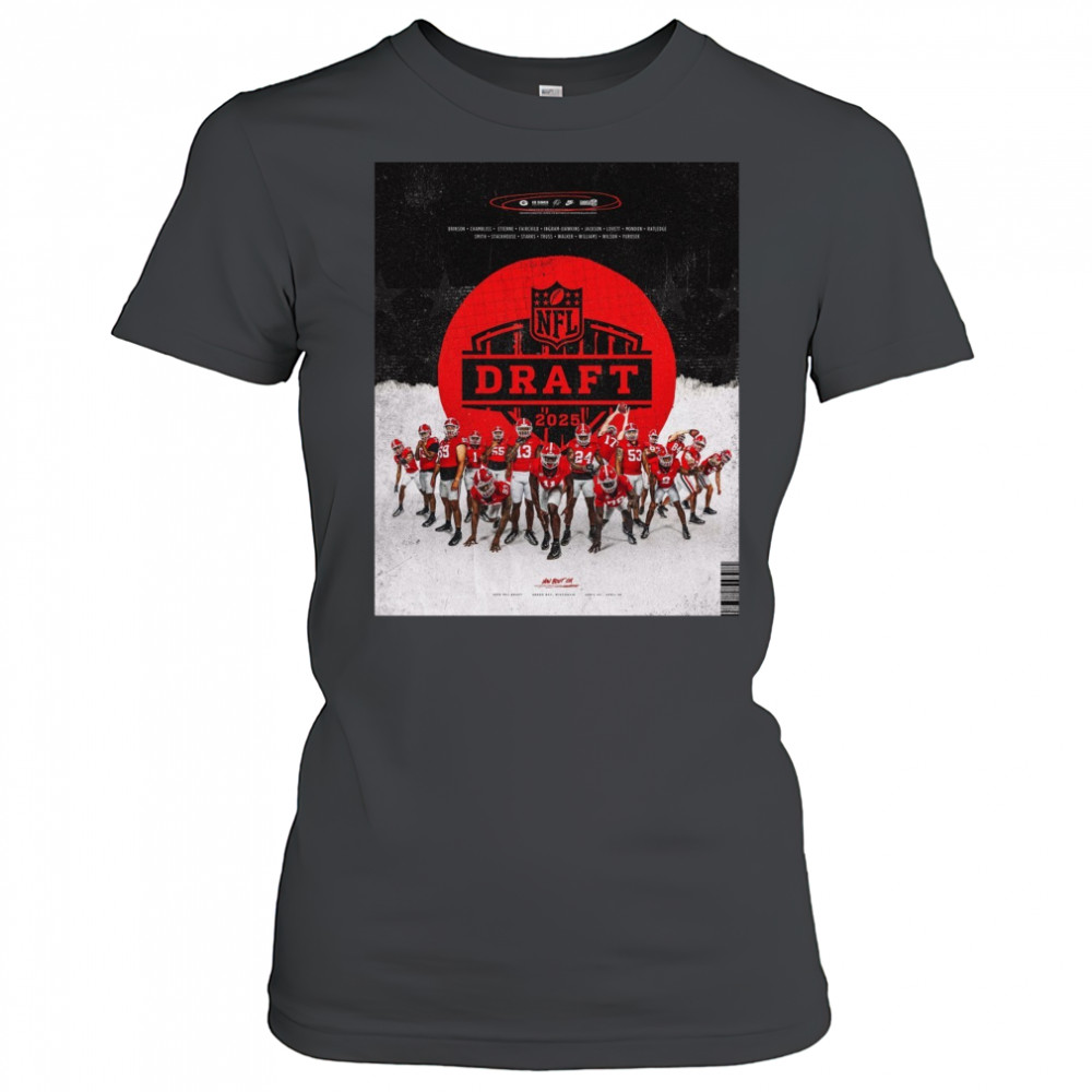 Georgia Bulldogs football NFL Draft 2025 Brinson Chambliss Etienne Fairchild Ingram-dawkins Jackson Lovett Poster t-shirt Women's T-shirt