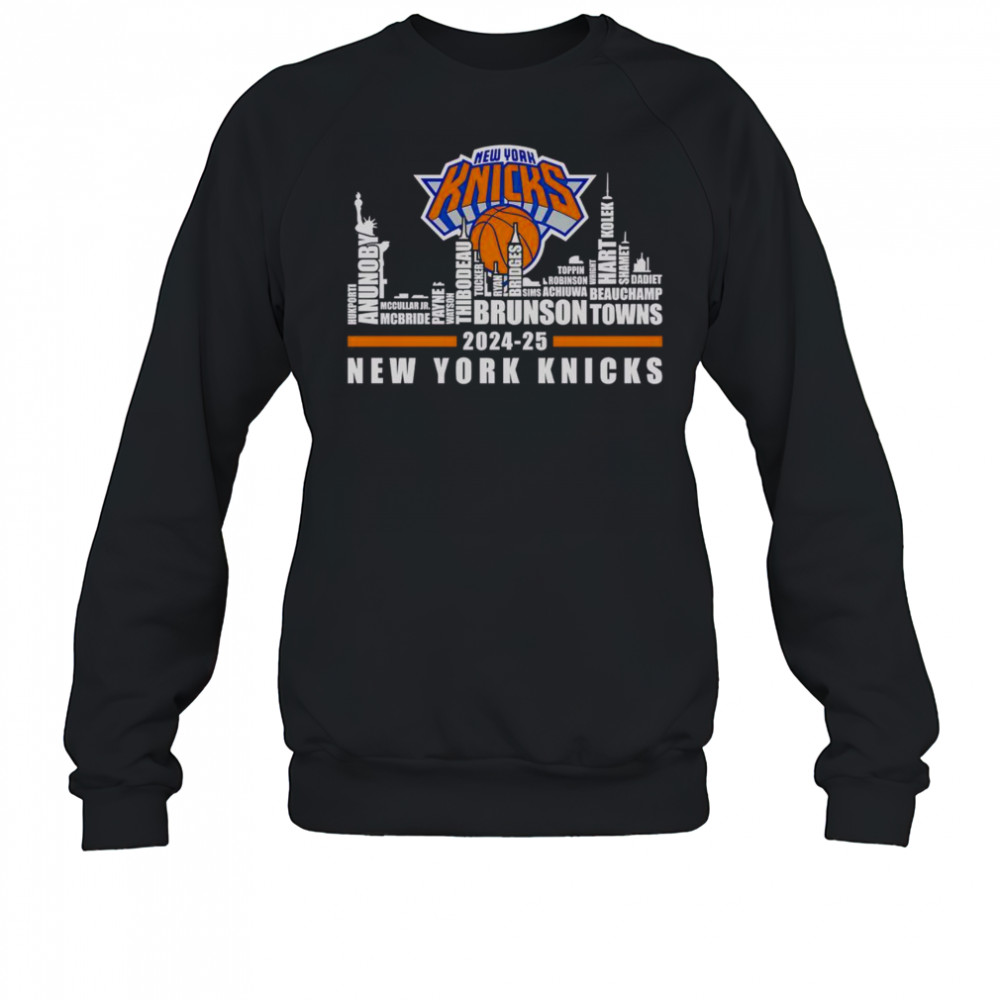 Good Skyline City 2024-25 New York Knicks Players Name T-Shirt Sweatshirt