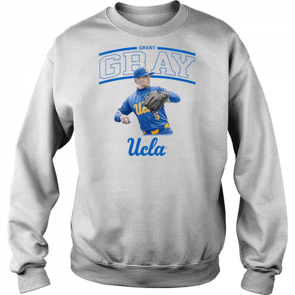 Grant Gray Illustrated UCLA Bruins Baseball NCAA Division I t-shirt Hoodie